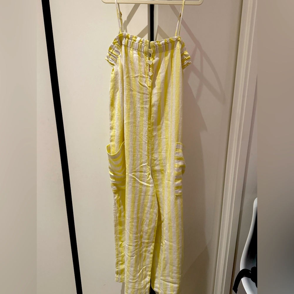 Yellow Striped Jumpsuit